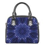 Blue Kaleidoscope Print Shoulder Handbag