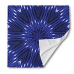 Blue Kaleidoscope Print Silk Bandana