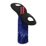 Blue Kaleidoscope Print Single Neoprene Wine Tote