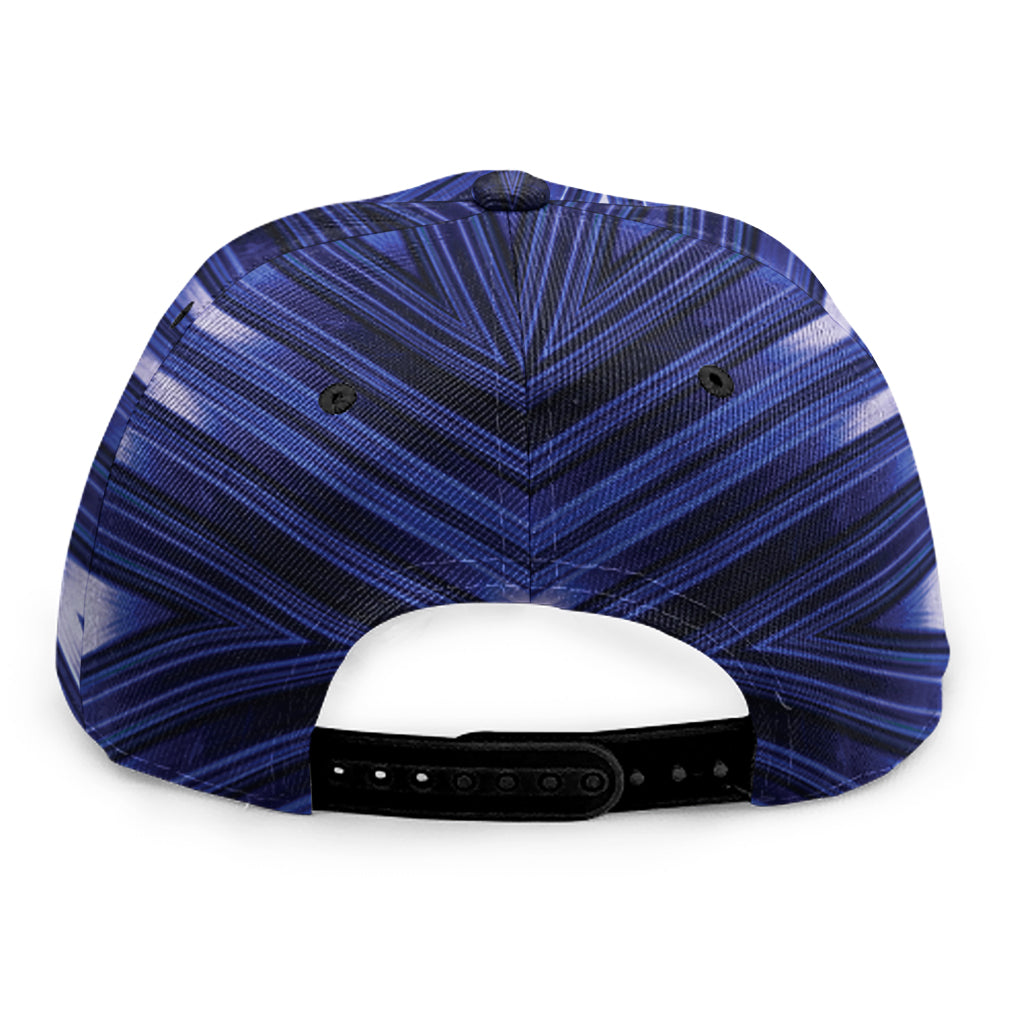 Blue Kaleidoscope Print Snapback Cap