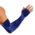 Blue Kaleidoscope Print Sun Protection Arm Sleeves