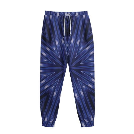 Blue Kaleidoscope Print Sweatpants
