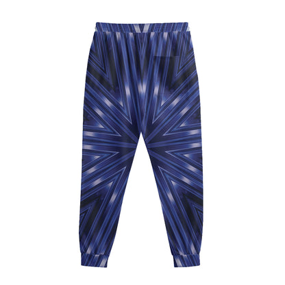 Blue Kaleidoscope Print Sweatpants