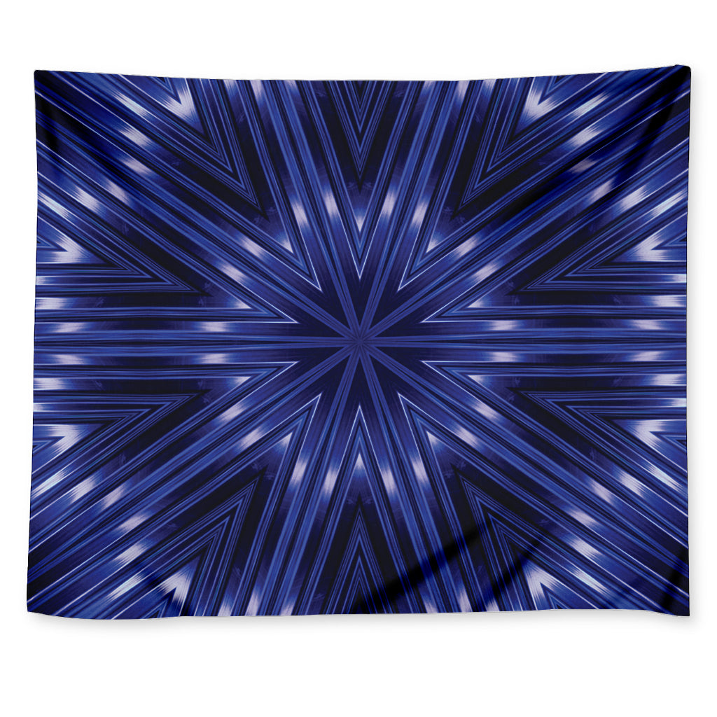 Blue Kaleidoscope Print Tapestry