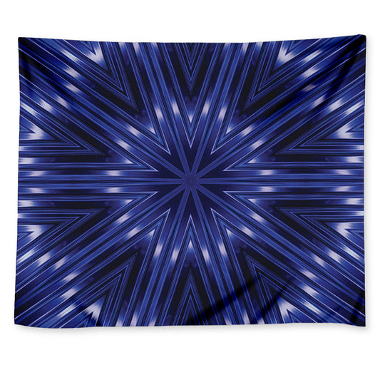 Blue Kaleidoscope Print Tapestry
