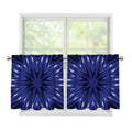Blue Kaleidoscope Print Tier Curtains