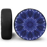 Blue Kaleidoscope Print Tire Cover