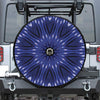 Blue Kaleidoscope Print Tire Cover With Camera Hole