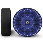 Blue Kaleidoscope Print Tire Cover With Camera Hole