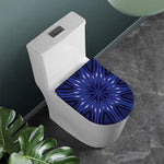 Blue Kaleidoscope Print Toilet Lid Cover