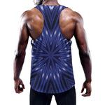 Blue Kaleidoscope Print Training Tank Top