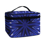 Blue Kaleidoscope Print Travel Makeup Bag