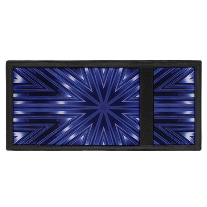 Blue Kaleidoscope Print Trifold Wallet