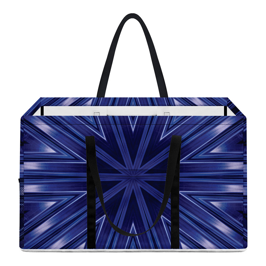 Blue Kaleidoscope Print Utility Tote Bag