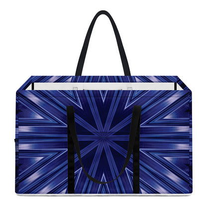 Blue Kaleidoscope Print Utility Tote Bag