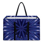Blue Kaleidoscope Print Utility Tote Bag