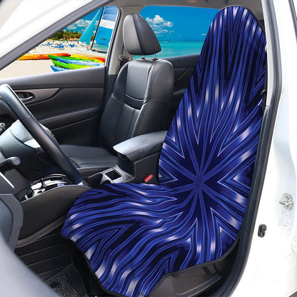 Blue Kaleidoscope Print Waterproof Car Seat Cover