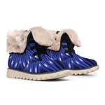 Blue Kaleidoscope Print Winter Boots