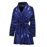 Blue Kaleidoscope Print Women's Bathrobe