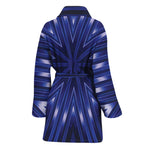 Blue Kaleidoscope Print Women's Bathrobe