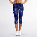 Blue Kaleidoscope Print Women's Capri Leggings