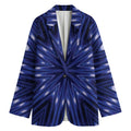 Blue Kaleidoscope Print Women's Cotton Blazer