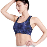 Blue Kaleidoscope Print Women's Sports Bra