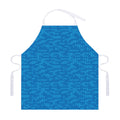 Blue Knitted Pattern Print Adjustable Apron