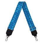 Blue Knitted Pattern Print Bag Strap