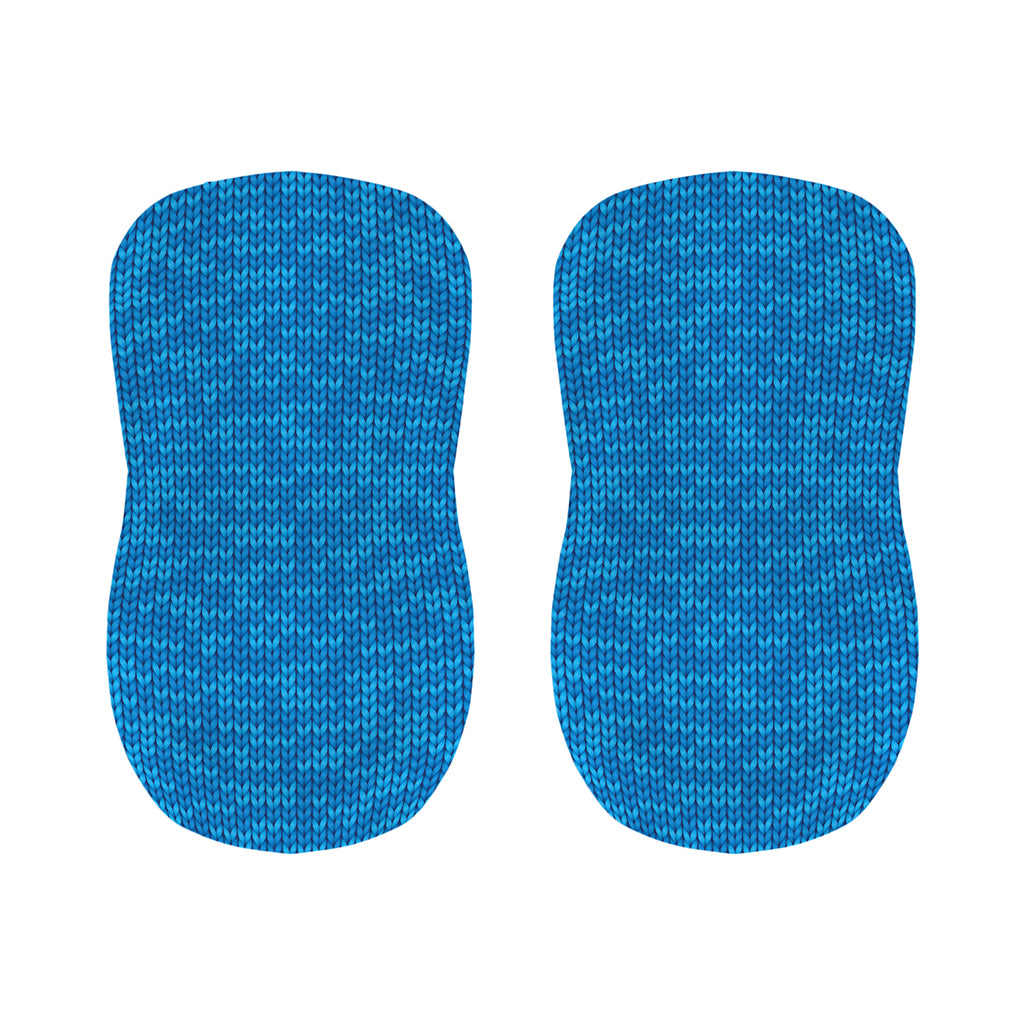 Blue Knitted Pattern Print Bar Stool Covers