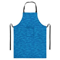 Blue Knitted Pattern Print Bib Apron With Pocket