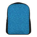 Blue Knitted Pattern Print Casual Backpack