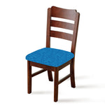 Blue Knitted Pattern Print Chair Cushion Cover