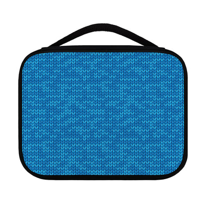 Blue Knitted Pattern Print Classic Bible Case