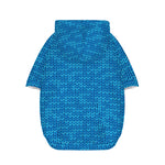 Blue Knitted Pattern Print Dog Zip Up Hoodie