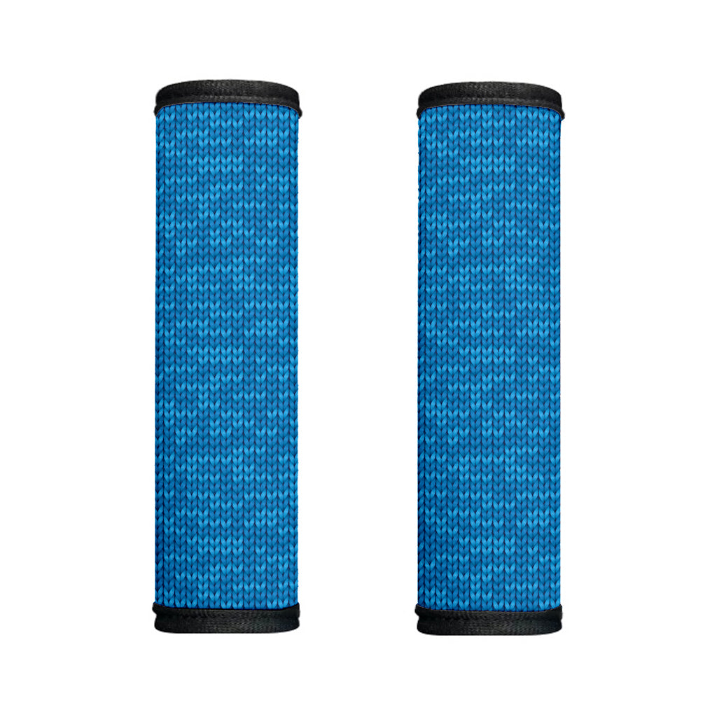 Blue Knitted Pattern Print Handle Covers