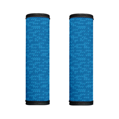 Blue Knitted Pattern Print Handle Covers