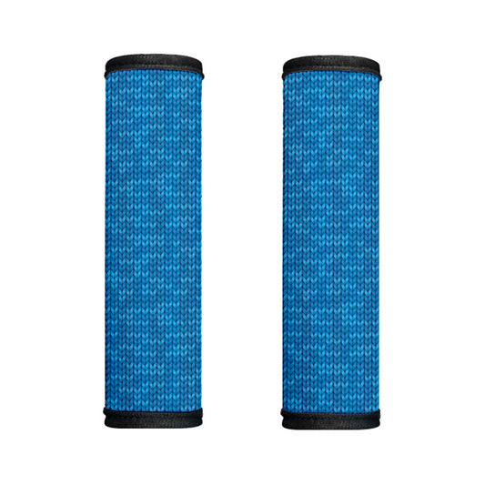 Blue Knitted Pattern Print Handle Covers
