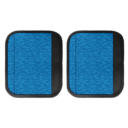 Blue Knitted Pattern Print Handle Covers