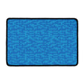 Blue Knitted Pattern Print Kitchen Mat