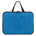 Blue Knitted Pattern Print Laptop Sleeve With Handle