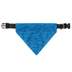 Blue Knitted Pattern Print Over The Collar Dog Bandana