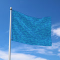 Blue Knitted Pattern Print Polyester Flag