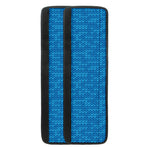 Blue Knitted Pattern Print Refrigerator Handle Covers