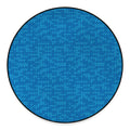 Blue Knitted Pattern Print Round Floor Mat