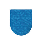 Blue Knitted Pattern Print Toilet Lid Cover