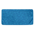 Blue Knitted Pattern Print Towel