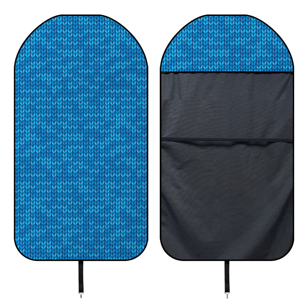 Blue Knitted Pattern Print Waterproof Car Seat Cover