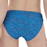 Blue Knitted Pattern Print Women's Panties