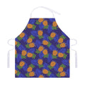 Blue Leaf Pineapple Pattern Print Adjustable Apron